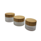 Frosted Glass Jar | Bamboo Cap Jar | hemkundinc