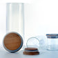 Glass Jar with Bamboo Lid | Glass Jar with Bamboo Lids | hemkundinc