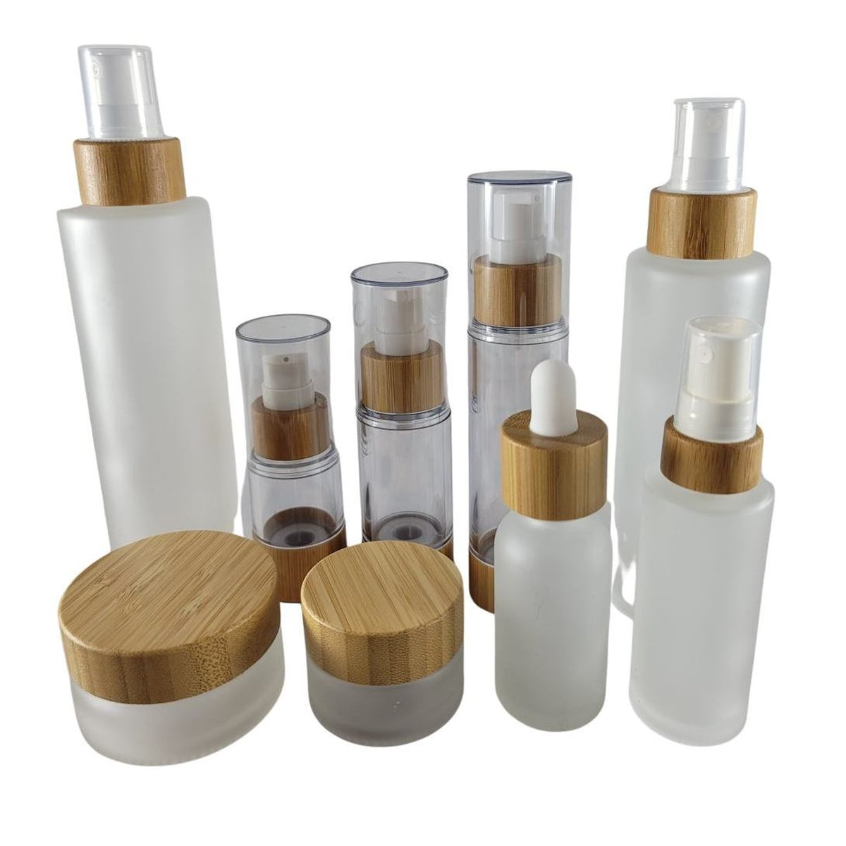 Eco-Friendly Frosted Bottle | Bamboo Pump Spray Bottle | hemkundinc