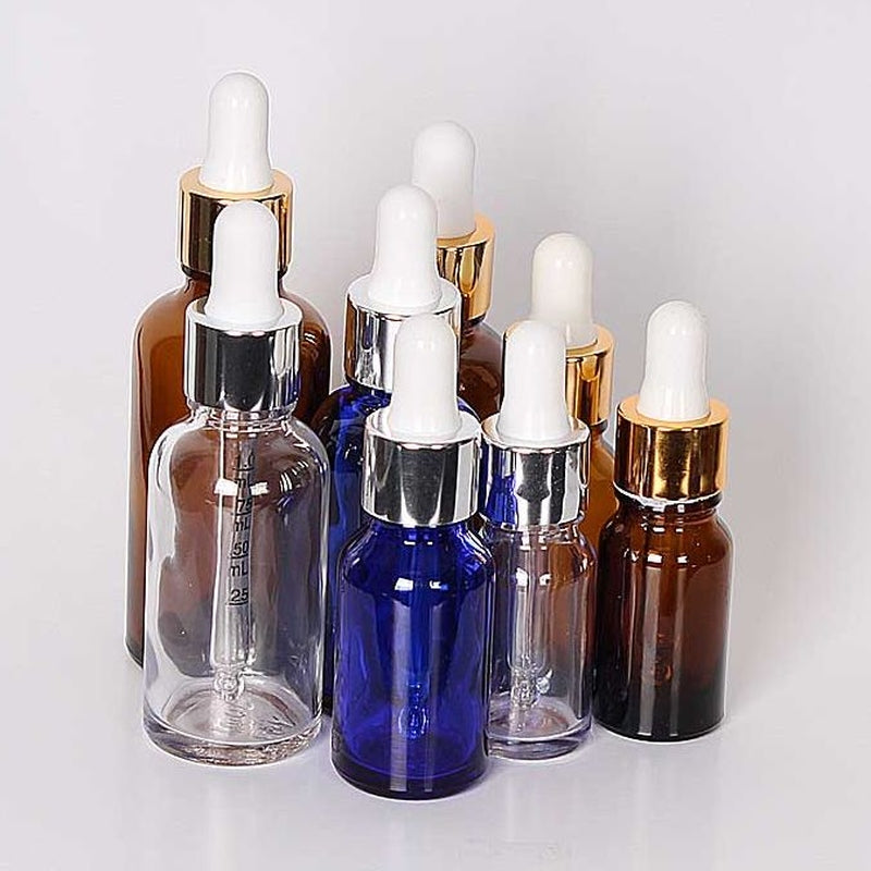 Glass Bottles With Gold / Silver Glass Dropper