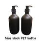 16 oz Black frosted PET bottle with lotion pump