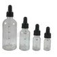 Clear Glass Rounds bottles w/ Glass Droppers