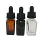 Square Glass Bottles W/ Black Glass Droppers