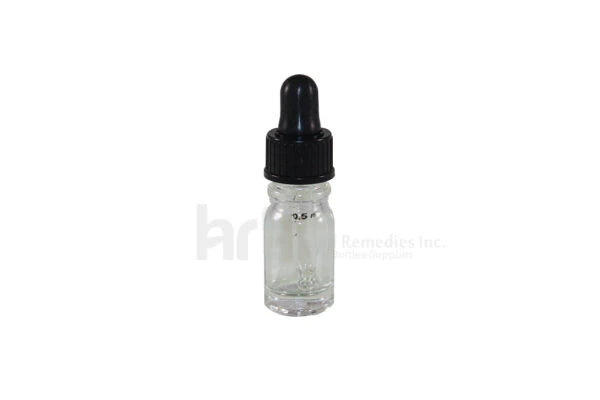 Clear Glass Rounds bottles w/ Glass Droppers