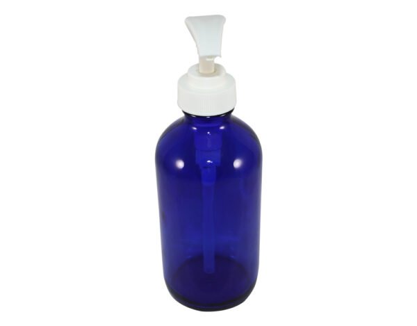 Blue Glass Bottle Black Cap | Trigger Spray | hemkundinc