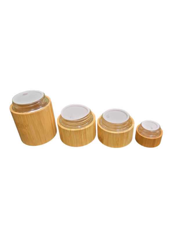 Bamboo Glass Jar With Bamboo Cap