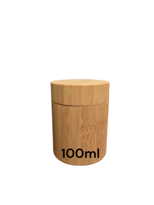 Bamboo Glass Jar With Bamboo Cap