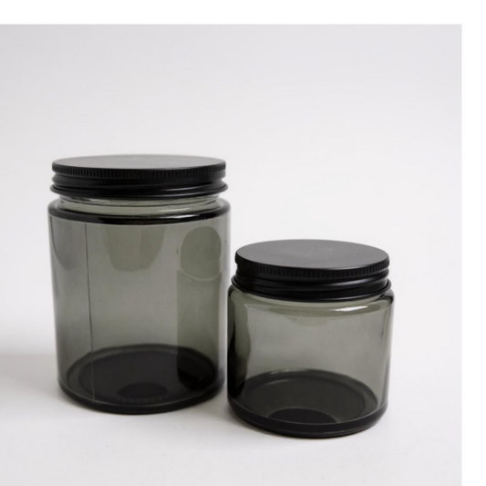 Smoked Candle glass Jars 10oz and 4 oz