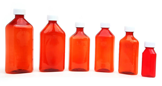 Plastic Liquid Ovals With Child Resistant Cap