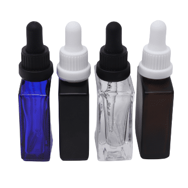 Rectangle Glass Bottles W/ Glass Droppers