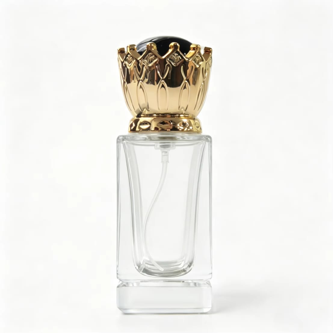 Crimp perfume glass bottles with cap
