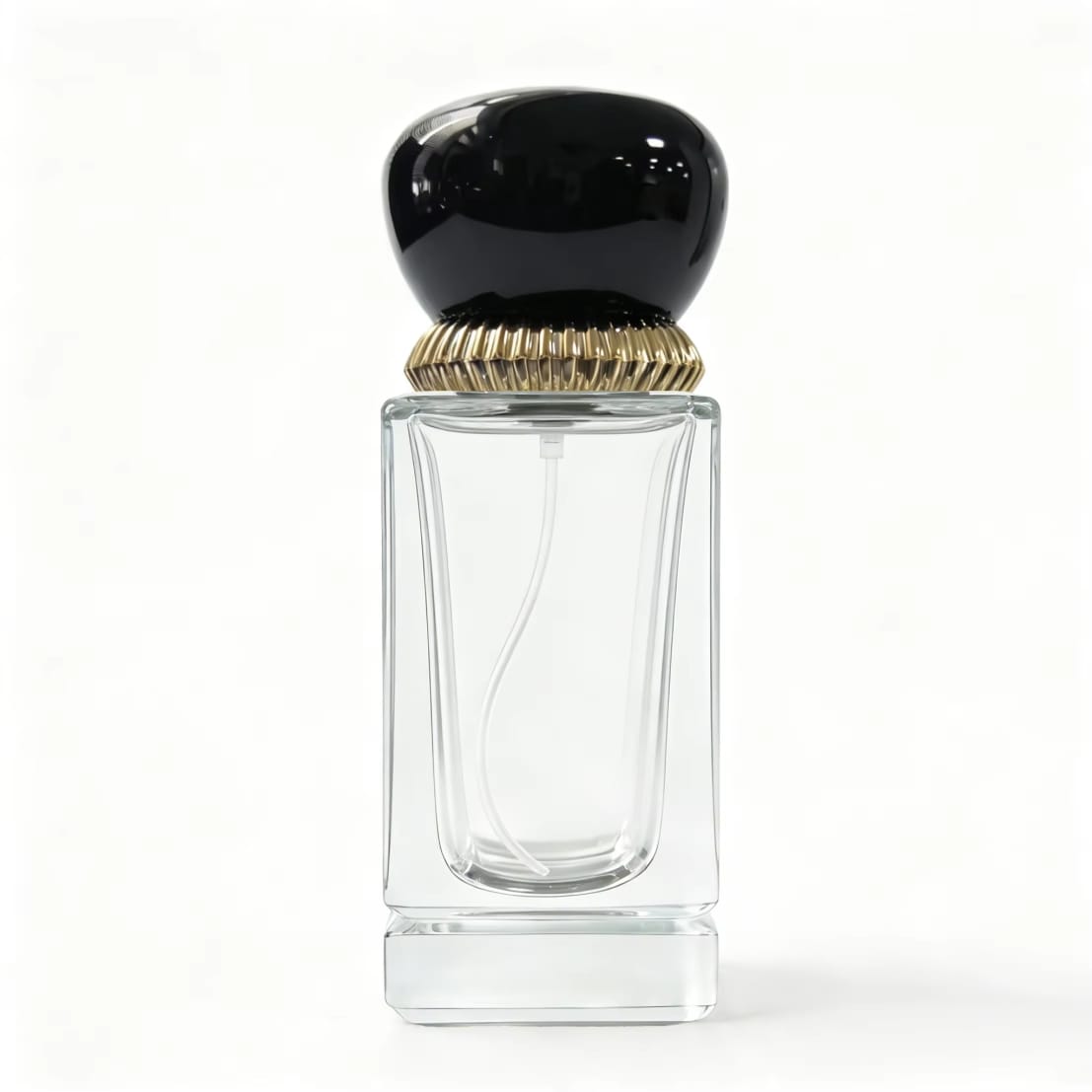 Crimp perfume glass bottles with cap