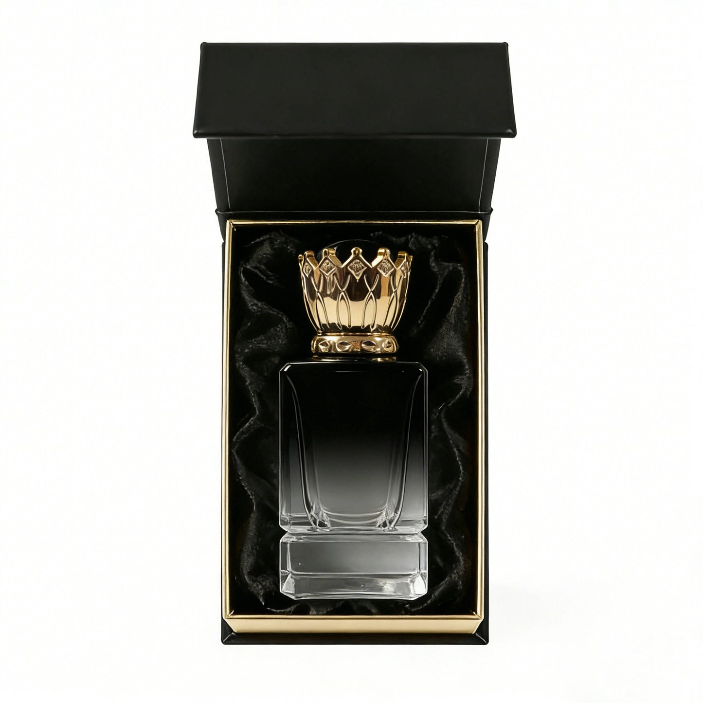 Crimp perfume glass bottles with cap