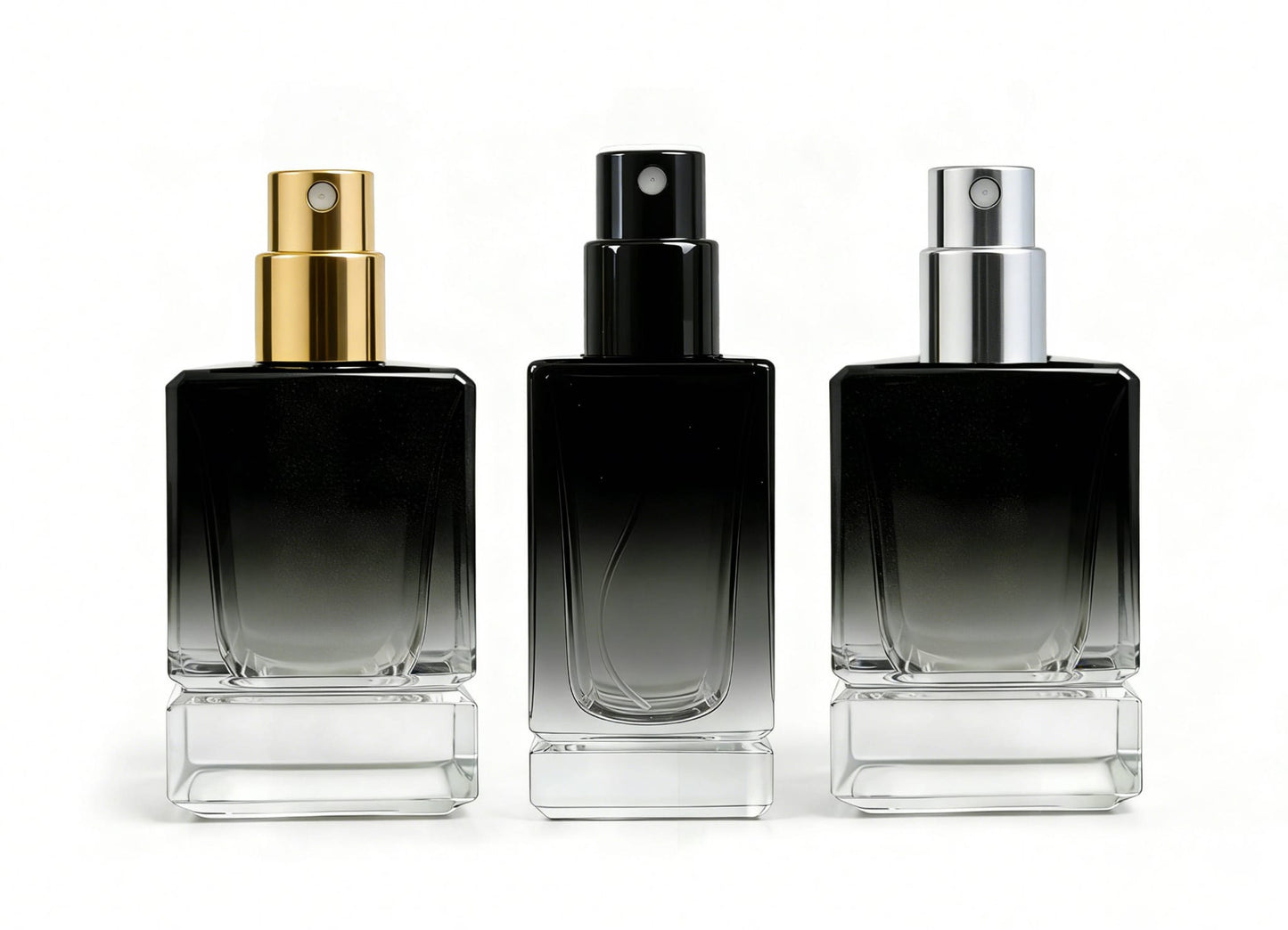 Crimp perfume glass bottles with cap