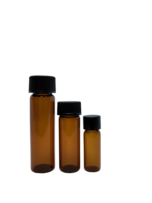 Amber Glass Vials Black Cap | Amber Glass Vials | hemkundinc