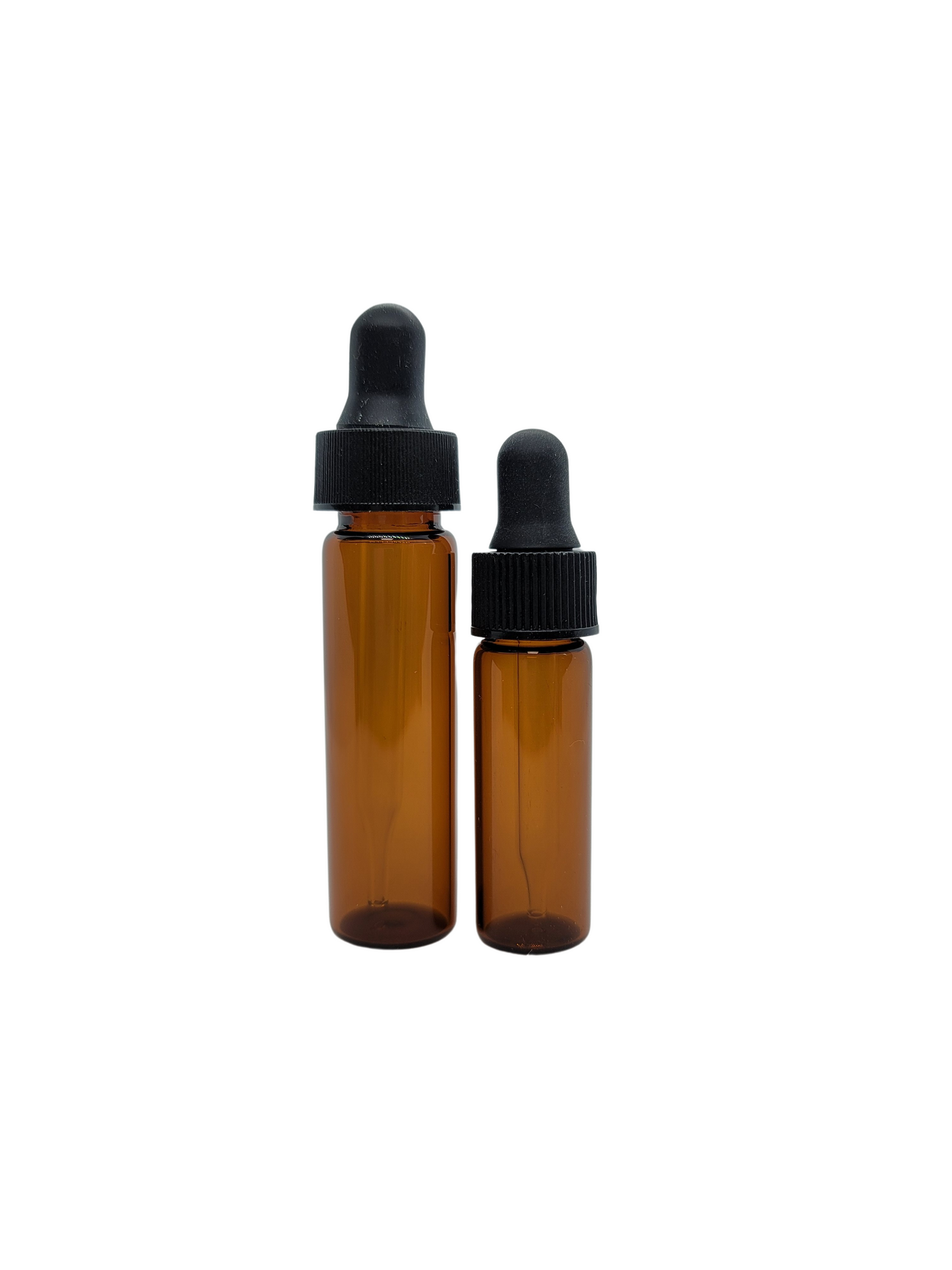 Amber Glass Vials with black cap (made in USA)