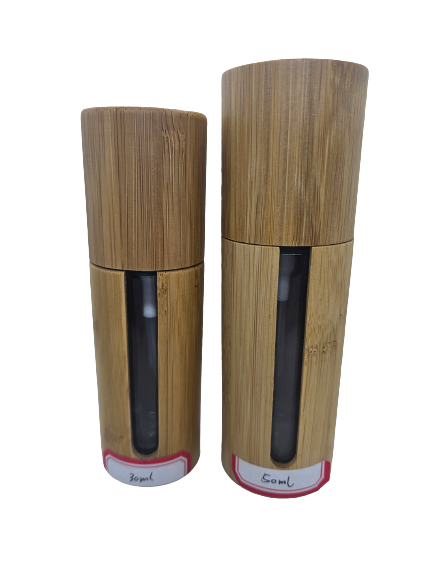 Bamboo Glass Bottle With Bamboo Spray/Treatment Pump